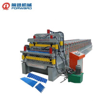 QIANJIN double layer trapezoidal and corrugated used metal roof panel roll forming machine